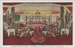 c1930-1940s Edgewater Beach Hotel Chicago Illinois Marine Dining Room B709 