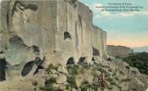 C-1910 Ruins Puye Dwelling Pajarito Park Prehistoric New Mexico Teich 9238