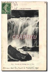 Postcard Old Ax Les Thermes Orlu Cascade of & # 39Ordege in the park