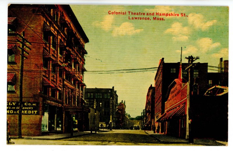 MA - Lawrence. Colonial Theatre & Hampshire Street