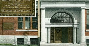 Postcard  Doorway at Peace Conference Building, Portsmouth Naval Yard, Kittery,