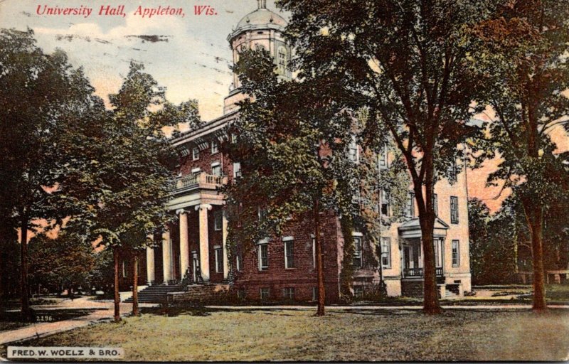 Wisconsin Appleton University Hall 1907