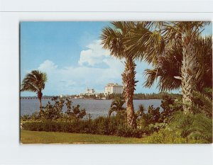 Postcard Skyline View Showing New Flagler Museum, Palm Beach, Florida