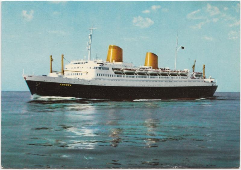 MS EUROPA, used Postcard