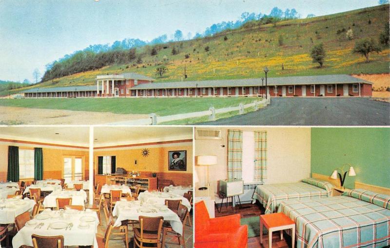 FORT LITTLETON, PA Pennsylvania  CAVALIER MOTEL Room & Cafe  c1950's Postcard 