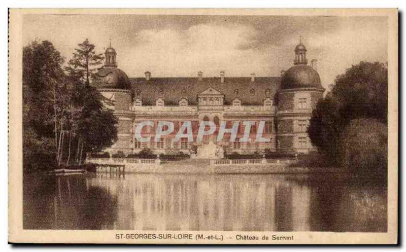 St Georges sur Loire Old Postcard Chateau de Serrant