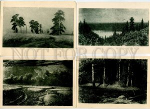 477532 USSR 1948 year landscapes by Ivan Shishkin 1st series set of 12 postcards