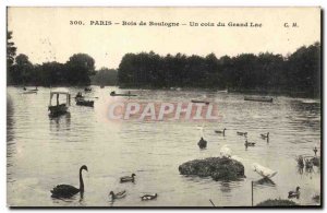 Old Postcard Paris Bois de Boulogne A Corner of the Great Lake