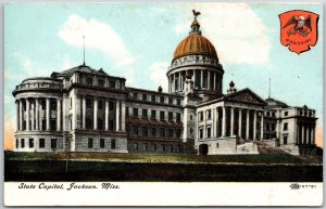 State Capitol Jackson Mississippi MS Government Office Building Postcard