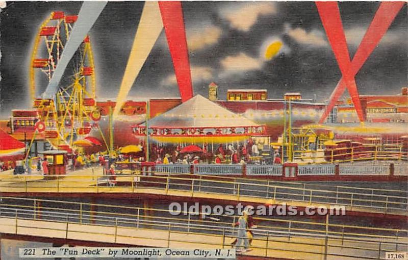 The Fun Deck by Moonlight Ocean City, New Jersey, NJ, USA Unused 