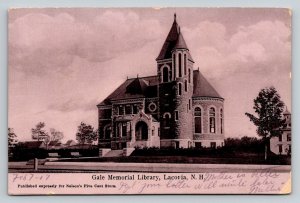 1907  Gale Memorial Library  Laconia  New Hampshire   Postcard