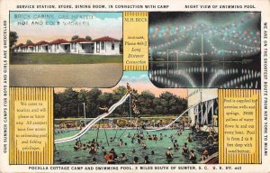 Sumter South Carolina Pocalla Cottage Camp and Swimming Pool Postcard AA41677