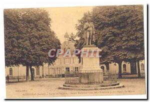 Pithiviers Old Postcard Statue of Fish scientist mathematician did Pithiviers...