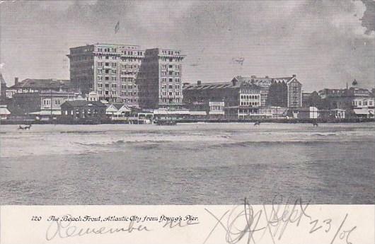 New Jersey Atlantic City From Young's Pier The Beach Front 1906