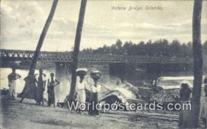 Victoria Bridge Colombo Ceylon, Sri Lanka 1909 Missing Stamp 