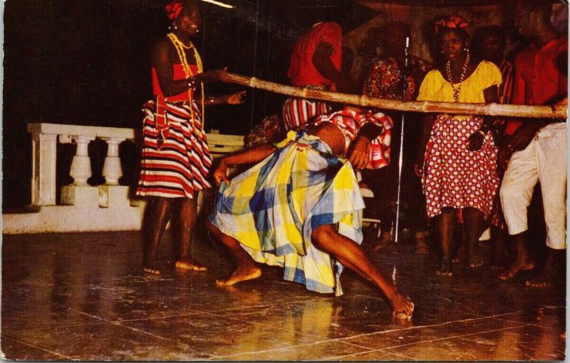 Dancing the Limbo Jamaica BWI UNUSED Nancy Reynolds Cooke Postcard D96