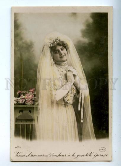 161761 WEDDING Bride vintage Photo tinted PC