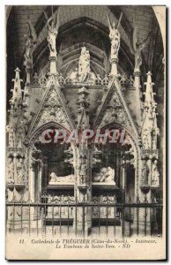 Old Postcard Cathedral Treguier Interieur Le Tombeau de Saint Yves