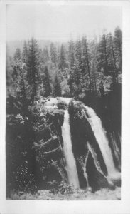 California Sierra Nevada Waterfall C-1910 RPPC Photo Postcard 22-7715