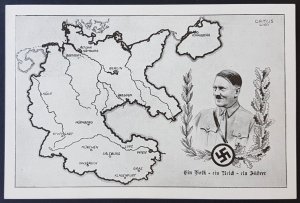 GERMANY THIRD 3rd REICH ORIGINAL PROPAGANDA CARD TO THE RETURN OF THE EMPIRE