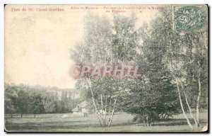 Old Postcard Parc de St Cloud Garches Allee Combleval Lawn marl and home of t...