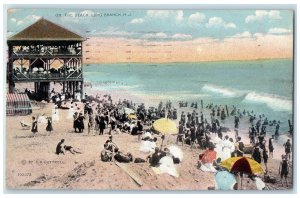 1912 On The Beach Exterior View Long Branch New Jersey Vintage Antique Postcard