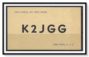 New Jersey, Mount Fern, Dover QSL Ham Radio -  (MX-009)