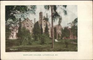 Lutherville MD Maryland College c1905 Postcard jrf