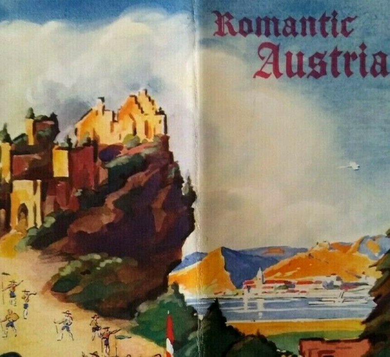 Austria Travel Booklet 1930s Vintage Romantic Land Of Lordly Traditions With Map