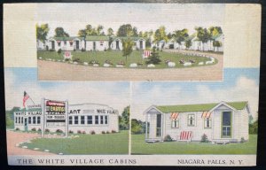 Vintage Postcard 1930-1945 White Village Cabins, Niagara Falls, New York
