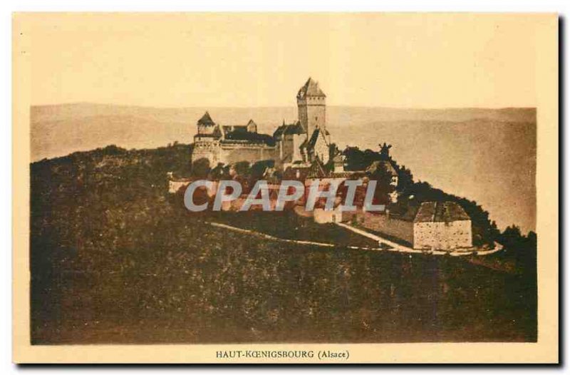 Old postcard Hochkönigsburg Alsace