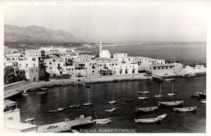 cyprus, KYRENIA, Harbour (1950s) H.C. Pantelides RPPC Postcard