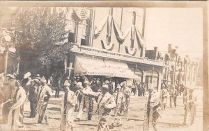 Patriotic Parade Marching Band Real Photo Vintage Postcard AA26928