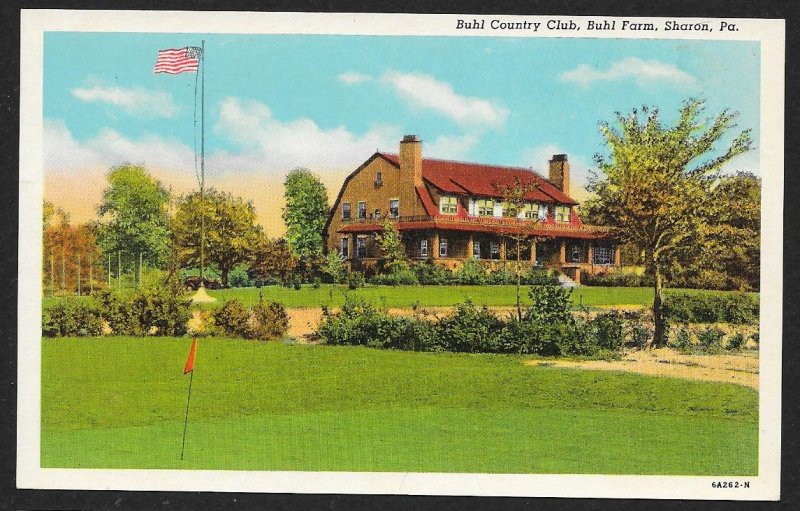 Buhl Country Club Buhl Farm Sharon Pennsylvania Unused c1936