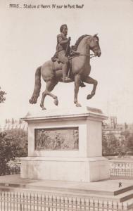 Henri Henry IV Statue French Antique Postcard