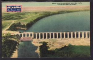 Bird's Eye View Grand River Dam OK Postcard 4118