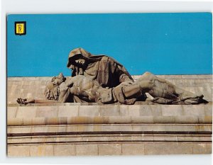 Postcard Piety Group on the cornice, Santa Cruz Del Valle De Los Caidos, Spain