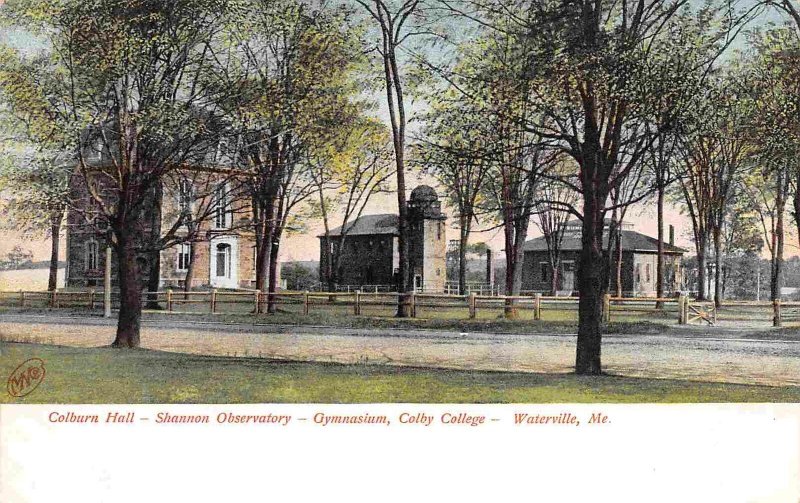 Colburn Hall Shannon Observatory Colby College Waterville Maine 1910c postcard