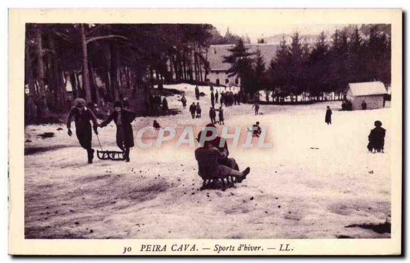Postcard Old Peira Cava sports & # 39Hiver Luge