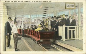 Old Orchard Beach ME Roller Coaster Passenger Entrance Area c1920 Postcard