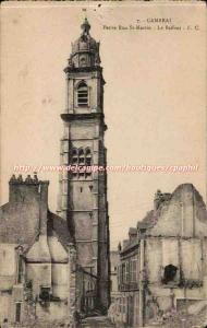 Cambrai Old Postcard Little St Martin Belfry