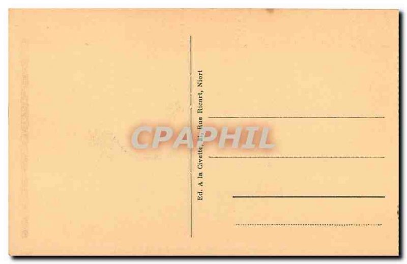 Old Postcard Niort general view and Place de la Breche