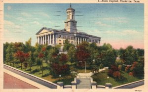 Vintage Postcard 1943 State Capital Nashville Tennessee TN Built December 1843
