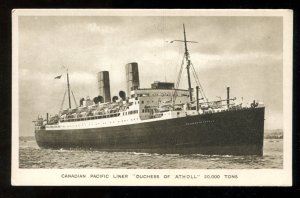 dc732 - Steamer DUTCHESS OF ATHOL 1930s. Canada. Postcard