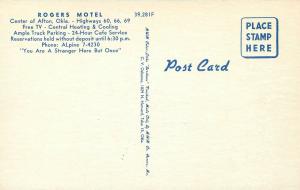 Roger's Motel, Center Of Afton, OK Route 66 Postcard