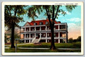 City Hospital  Oskaloosa   Iowa   Postcard  c1925