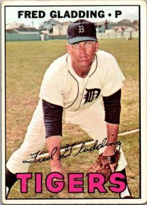 1967 Topps Baseball Card Fred Gladding Detroit Tigers sk2270