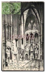 Old London Postcard Westminster Abbey poets corner