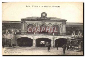 Postcard Old Lyon Perrache Tram Station