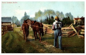 Canada Rural Series, Farmer and plow Horses